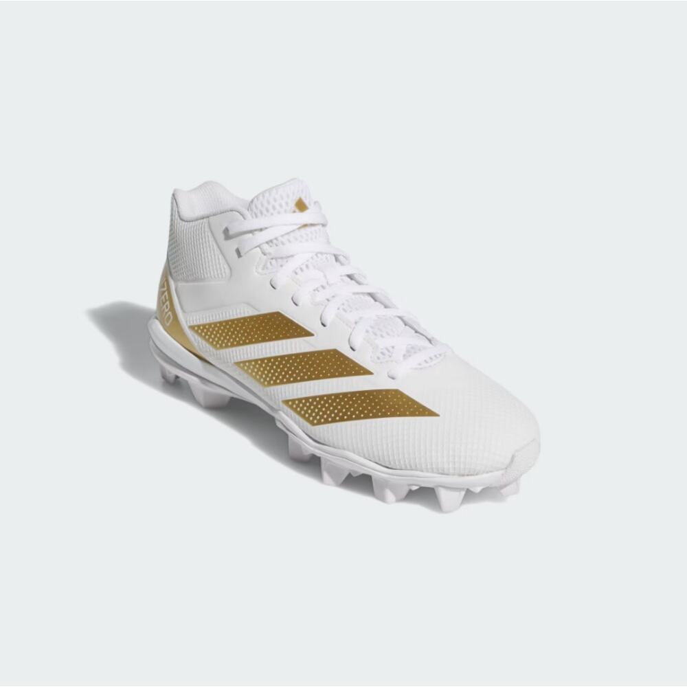 Adidas Men's Cloud White Adizero Impact.2 Molded Rubber Football Cleats Size 11